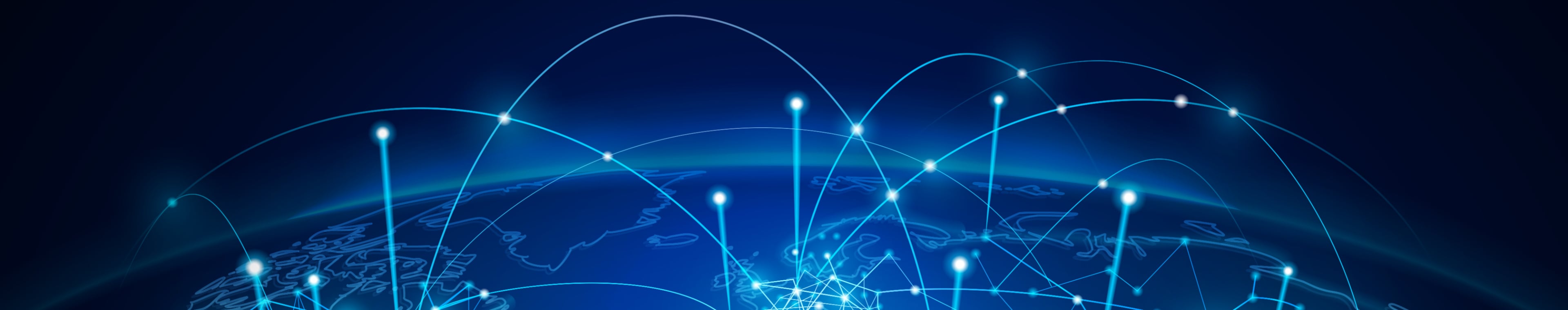 An abstract image depicting a global network. 